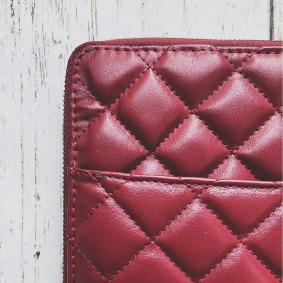 Eco Style Bordeaux Red & Red Burgundy Faux Leather Purse iPad Case EBOR-RD10 - Picture 4 of 10